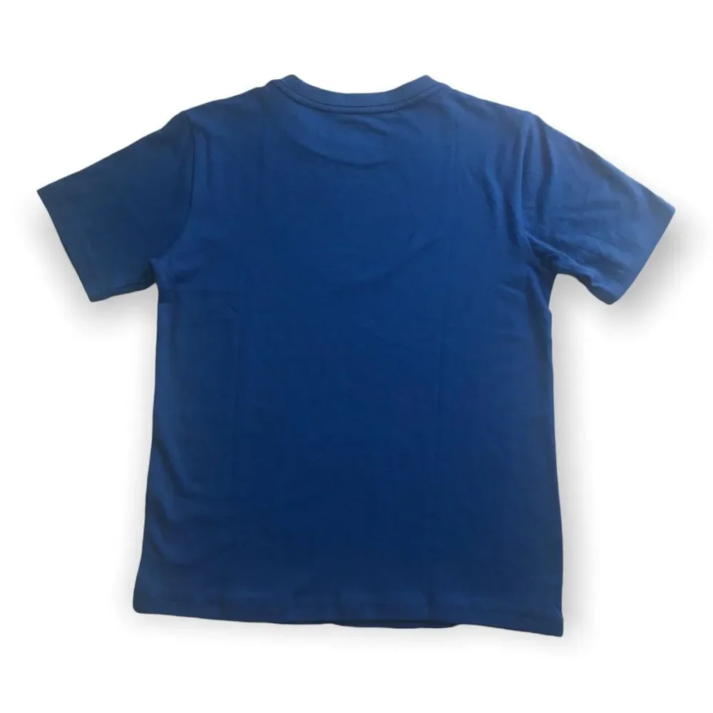 Tommy Hilfiger Boy Short Sleeve Ken‎ Crew Neck Logo Tee - Blue Lolite/Size 7